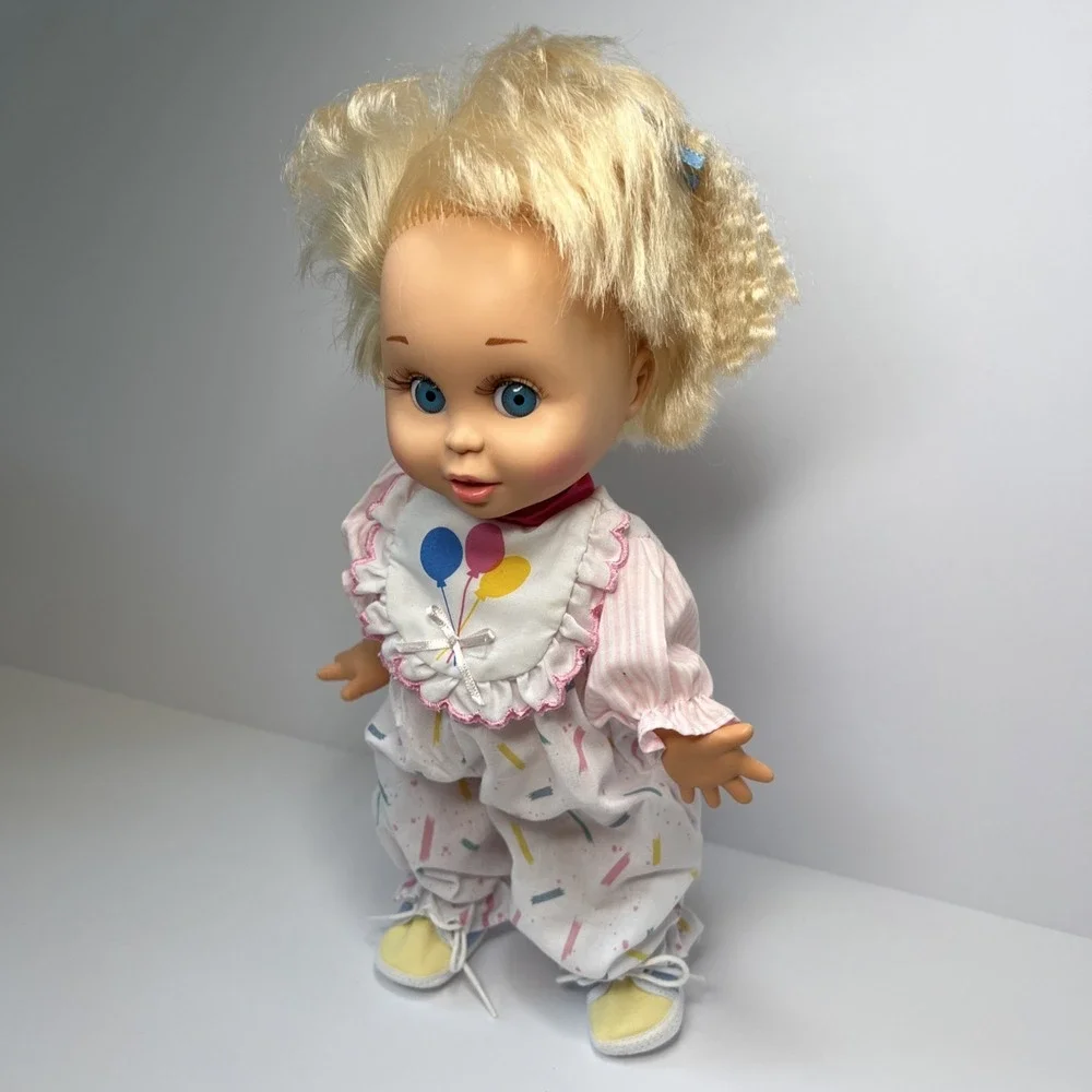 Vintage 1990 Galoob Baby Face So Innocent Cynthia #7 Doll Blue Eyes Blonde Hair